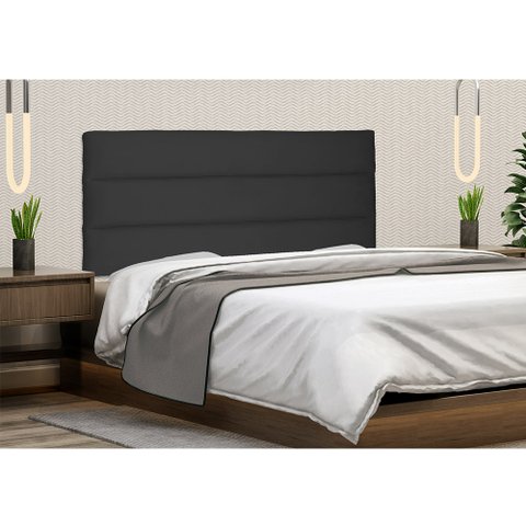 Painel La Italiana Cama Box Casal 140cm Suede - SSX Multicoisas - Preto
