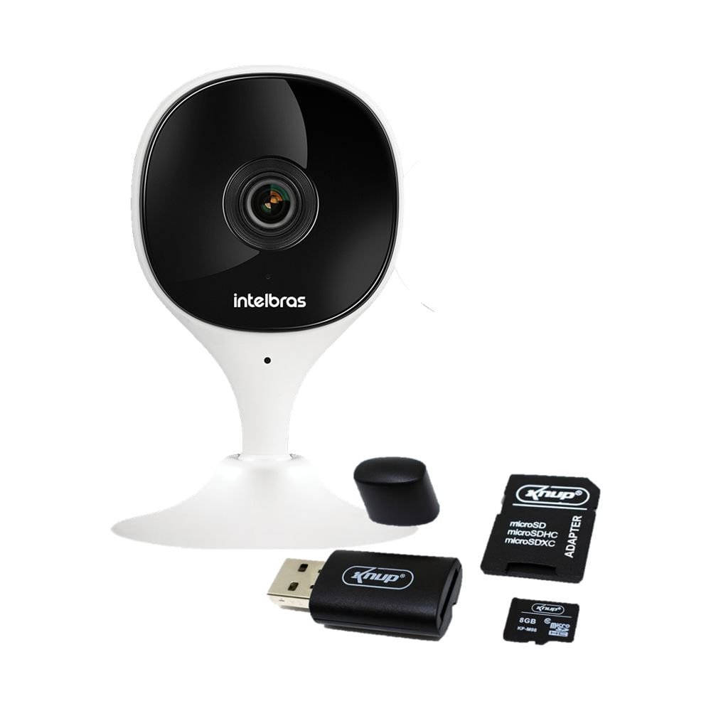 Kit Câmera IP Inteligente Interna Intelbras Full HD + Cartão de Memória ...