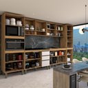 Ver imagem 4 de Cozinha Completa Modulada 12 Portas 3 Gavetas Ripado Freijó/off White - Panorama Móveis