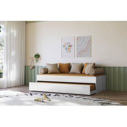 Bicama Infantil Onix Branco/nature - Peternella - 1