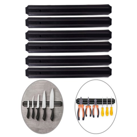 Kit 6 Barra Magnética Imã Suporte Facas Ferramentas 32cm