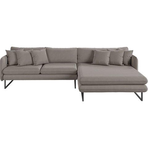 Sofá Jade com Chaise Lateral Direita 2,84m em Linho