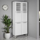 Ver imagem 1 de Paneleiro Duplo em Aço com Vidro 6 Portas 5 Prateleiras Tarsila Itatiaia