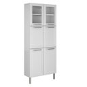 Ver imagem 2 de Paneleiro Duplo em Aço com Vidro 6 Portas 5 Prateleiras Tarsila Itatiaia