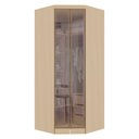 Ver imagem 1 de Guarda Roupa de Canto Mônaco 2 Portas de Bater 3 Gavetas MDP Alumínio Vidro Reflecta Bronze