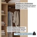 Ver imagem 3 de Guarda Roupa de Canto Mônaco 2 Portas de Bater 3 Gavetas MDP Alumínio Vidro Reflecta Bronze