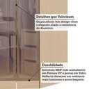 Ver imagem 5 de Guarda Roupa de Canto Mônaco 2 Portas de Bater 3 Gavetas MDP Alumínio Vidro Reflecta Bronze