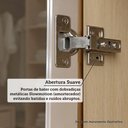 Ver imagem 4 de Guarda Roupa de Canto Mônaco 2 Portas de Bater 3 Gavetas MDP Alumínio Vidro Reflecta Bronze