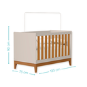 Ver imagem 6 de Quarto de Bebê Berço Americano + Cômoda Infantil 4g Areia Savana Flip