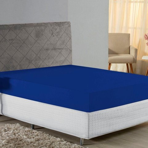 Lençol com Elástico Casal Nobre Viúva 1 Peça 30cm de Altura Malha 100% Algodão - Royal