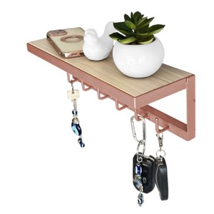 Porta Chaves Strassis Design Mdf Sd-3506 Rose Gold