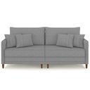 Ver imagem 5 de Sofá 4 Lugares Living 252cm Pé Madeira Zoe Linho Cinza Escuro Z08 - Mpozenato