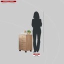 Ver imagem 6 de Mesa de Cabeceira Presence 4 Gavetas 45 Cm C/ Rodinha - Criado Demobile:nogal