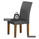 Ver imagem 2 de Cadeira para Mesa de Jantar Napoli Mdf Kit 2 Peças Freijó Joli Chumbo – Leifer Móveis