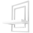 Ver imagem 4 de Prateleira Quadro Nicho de Parede Decorativo Torun em Aço e Mdp - Branca