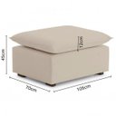 Ver imagem 6 de Sofá Modular Hug 6 Lugares 375cm com 1 Puff em Linho CabeCasa MadeiraOriginals