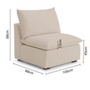 Ver imagem 7 de Sofá Modular Hug 6 Lugares 375cm com 1 Puff em Linho CabeCasa MadeiraOriginals