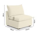 Ver imagem 6 de Sofá Modular Hug 6 Lugares 375cm com 1 Puff em Linho CabeCasa MadeiraOriginals