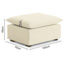 Ver imagem 7 de Sofá Modular Hug 6 Lugares 375cm com 1 Puff em Linho CabeCasa MadeiraOriginals