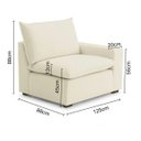 Ver imagem 5 de Sofá Modular Hug 6 Lugares 375cm com 1 Puff em Linho CabeCasa MadeiraOriginals