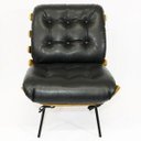 Ver imagem 3 de Poltrona Costela Corino Preta com Puff Aya Poltronas