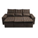 Ver imagem 5 de Sofá 3 Lugares Retrátil e Reclinável Cama inBox Senses 2,00m Velusoft Café