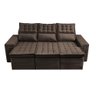 Sofá 3 Lugares Retrátil e Reclinável Cama inBox Senses 2,00m Velusoft Café - 5