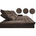 Ver imagem 4 de Sofá 3 Lugares Retrátil e Reclinável Cama inBox Senses 2,00m Velusoft Café