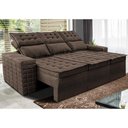 Ver imagem 1 de Sofá 3 Lugares Retrátil e Reclinável Cama inBox Senses 2,00m Velusoft Café