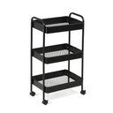 Ver imagem 1 de Carrinho Multiuso Organizador 3 Prateleiras - Preto