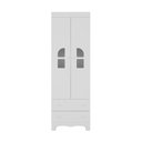 Ver imagem 7 de Guarda-roupa Infantil 62cm 2 Portas com Vidro e 2 Gavetas Aurora Multimóveis Mp4496 Branco