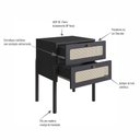 Ver imagem 5 de Cabeceira Casal 160cm e 2 Mesas de Cabeceira com Gavetas Cor:nero