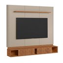 Ver imagem 2 de Painel para TV 70 pol com Bancada Suspensa 183cm Vox L05 Canela Off White Fosco - Lyam Decor