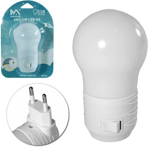 Abajur Luminária de Tomada de Led Bivolt Maxmidia Campineira