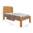 Ver imagem 3 de Cama Solteiro com Colchão Jasmim Naturalle MDF Marrom Framar