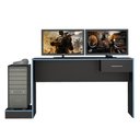 Ver mais imagens de Escrivaninha Mesa Escritório Gamer 1 Gaveta Com Suporte para Gabinete, Mesa para Computador