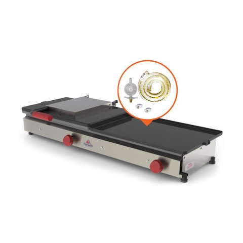 KIT - Sanduicheira Dupla 1 Prensa Gigante Gás Pr-950Gn + Kit Gás - Progás