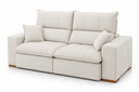 Ver imagem 1 de Sofá Thor Retrátil e Reclinável com Molas Ensacadas e Pillow Top de 18cm:Boucle Cru/2,70