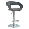 Banqueta Giratória Londrina Cinza Base em Aço Cromado - 1