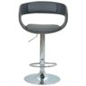 Banqueta Giratória Londrina Cinza Base em Aço Cromado - 2