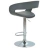 Banqueta Giratória Londrina Cinza Base em Aço Cromado - 4