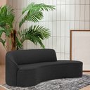Ver imagem 2 de Sofá Curvo 02 Lugares 150cm Eron Braço Direito Linho Preto Acinzentado - Nexta Casa