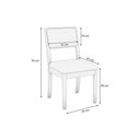 Ver mais imagens de Mesa Cozinha Elma Premium Madeira Maciça C/ Tampo Madeirado C/ Vidro 120x80cm e 4 Cadeiras Lola