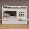 Treliche Infantil com Janela e Cortina Madeira Maciça Branco Housin - 1
