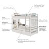 Treliche Infantil com Janela e Cortina Madeira Maciça Branco Housin - 3