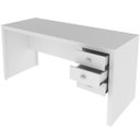 Ver imagem 2 de Mesa Escritório Reversível 3 Gavetas Branco