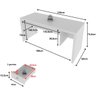 Mesa para Escritório Reversível 155 Cm 3 Gavetas Branco - 6