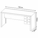 Ver imagem 3 de Mesa para Escritório Reversível 155 Cm 3 Gavetas Branco