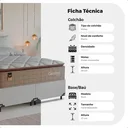 Ver imagem 3 de Cama Box Casal Bipartido + Colchão Comfort Class Pillow Top Bege/suede Branco