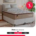 Ver imagem 5 de Cama Box Casal Bipartido + Colchão Comfort Class Pillow Top Bege/suede Branco